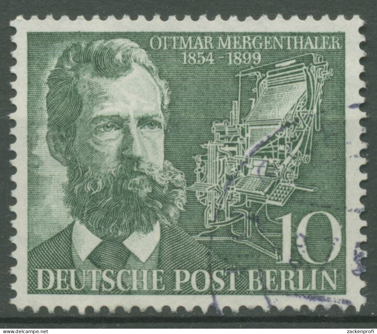 Berlin 1954 100. Geburtstag Von Ottmar Mergenthaler 117 Gestempelt - Used Stamps