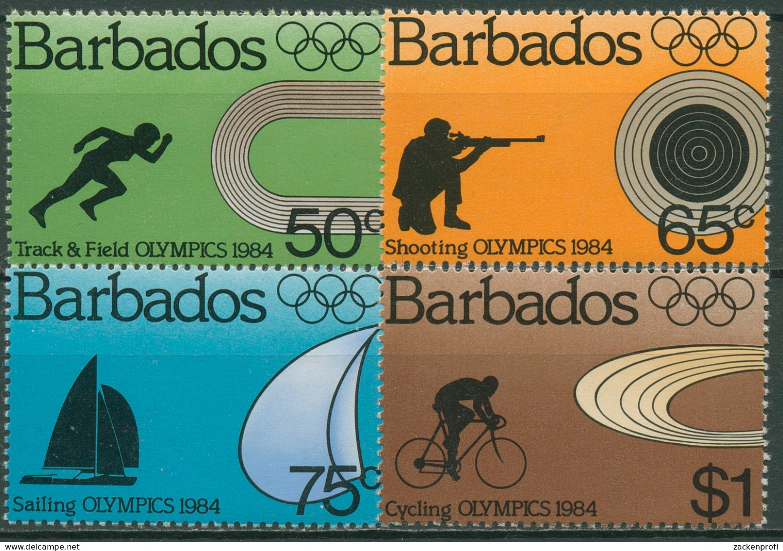 Barbados 1984 Olympia Sommerspiele Los Angeles 600/03 Postfrisch - Barbados (1966-...)