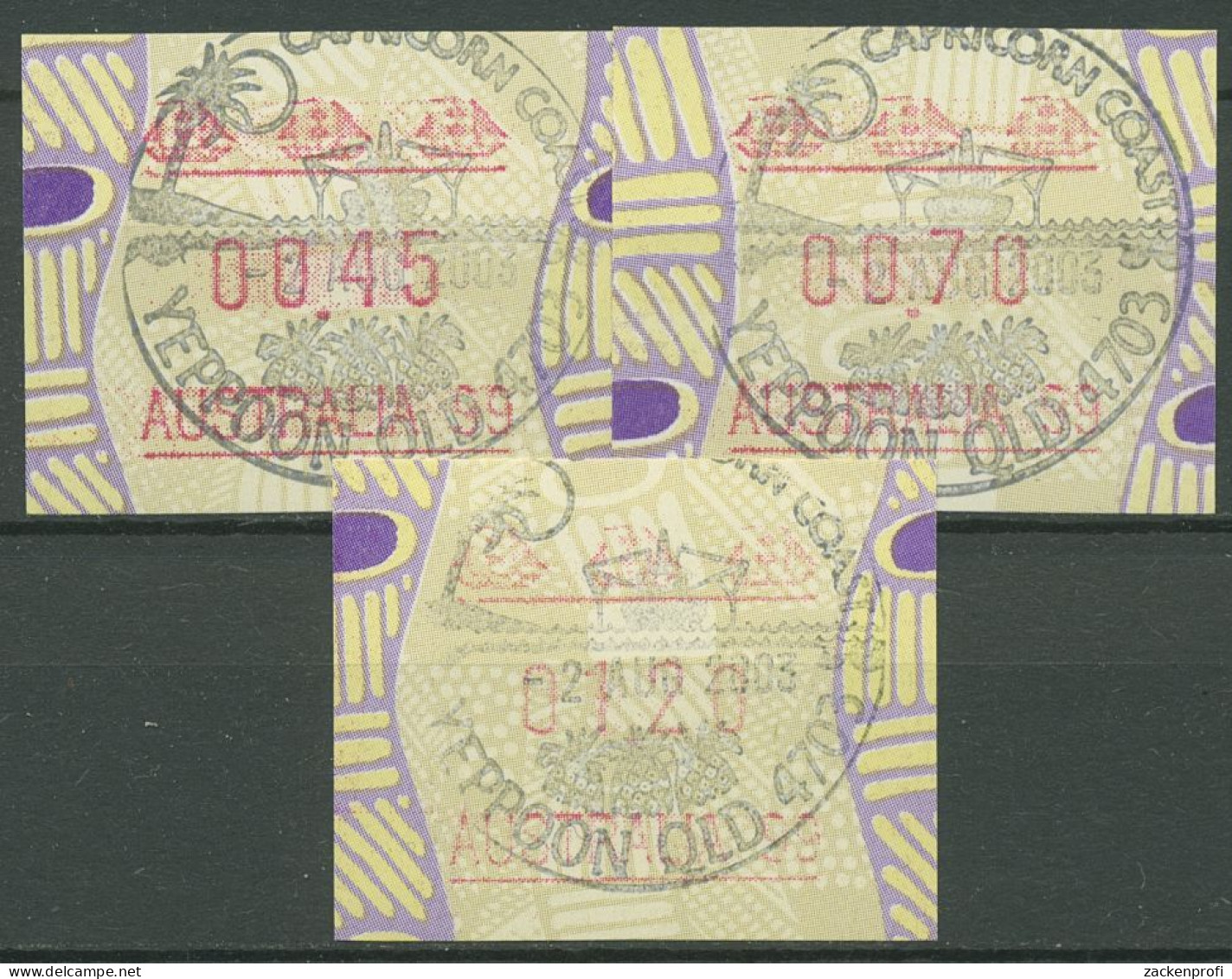 Australien 1999 AUSTRALIA '99 Tastensatz Automatenmarke 59 S1 Gestempelt - Timbres De Distributeurs [ATM]