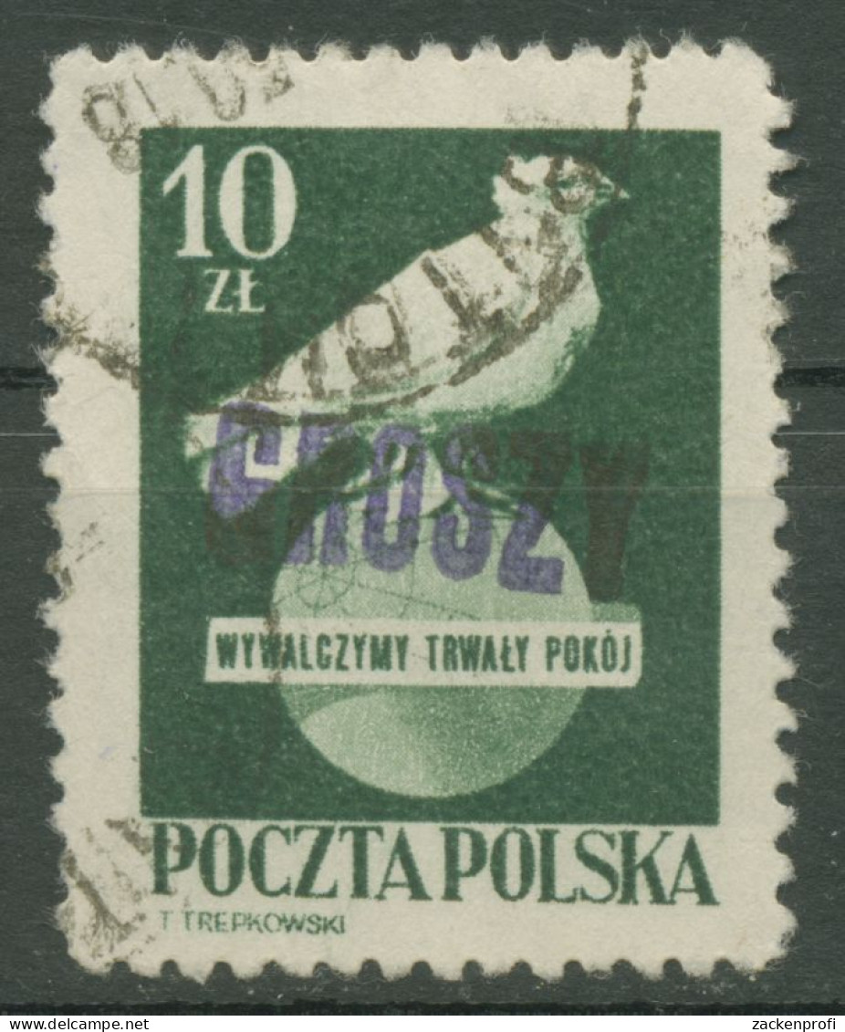 Polen 1950 Weltfrieden Friedenstaube MiNr. 560 Mit Aufdruck 663 Gestempelt - Usati