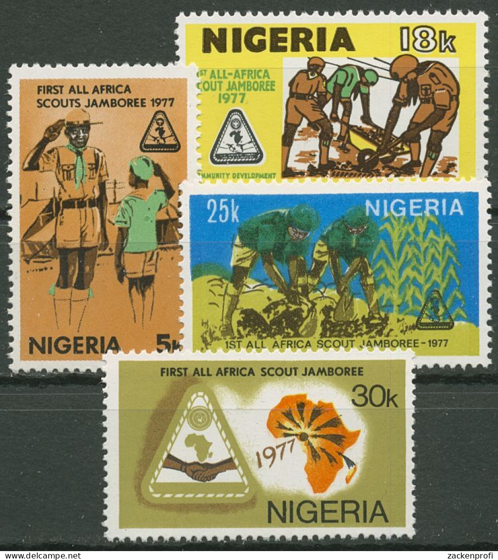 Nigeria 1977 Erstes Gesamtafrikanisches Pfadfindertreffen 331/34 Postfrisch - Nigeria (1961-...)