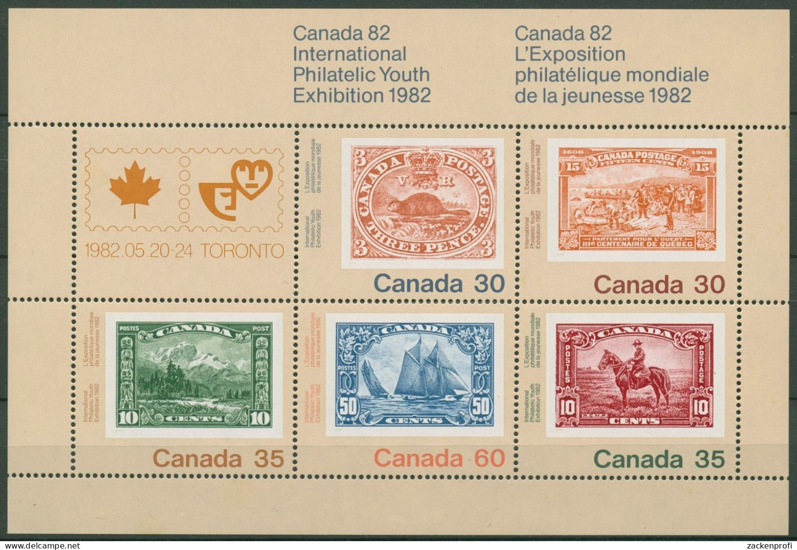 Kanada 1982 CANADA '82 Jugendphilatelieausstellung Block 2 Postfrisch (C40031) - Blocs-feuillets