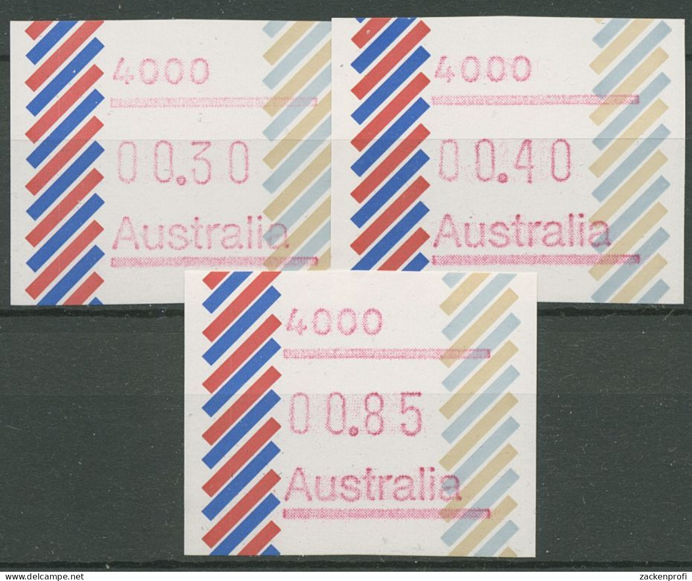 Australien 1984 Balken Tastensatz Automatenmarke 1 S1, 4000 Postfrisch - Timbres De Distributeurs [ATM]
