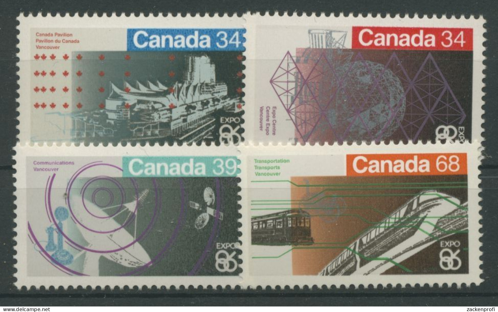 Kanada 1986 EXPO Vancouver 987/90 Postfrisch - Unused Stamps