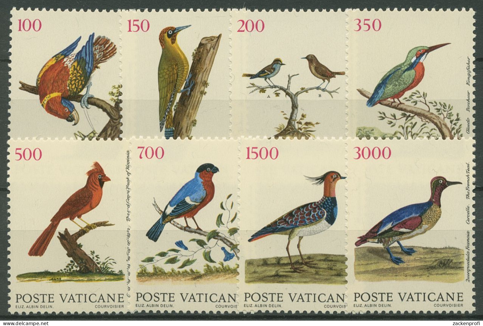 Vatikan 1989 Vogeldarstellungen Von Eleazar Albin 976/83 Postfrisch - Ungebraucht