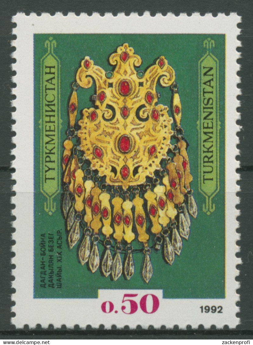 Turkmenistan 1992 Kunstschätze Brustschild 1 Postfrisch - Turkmenistan