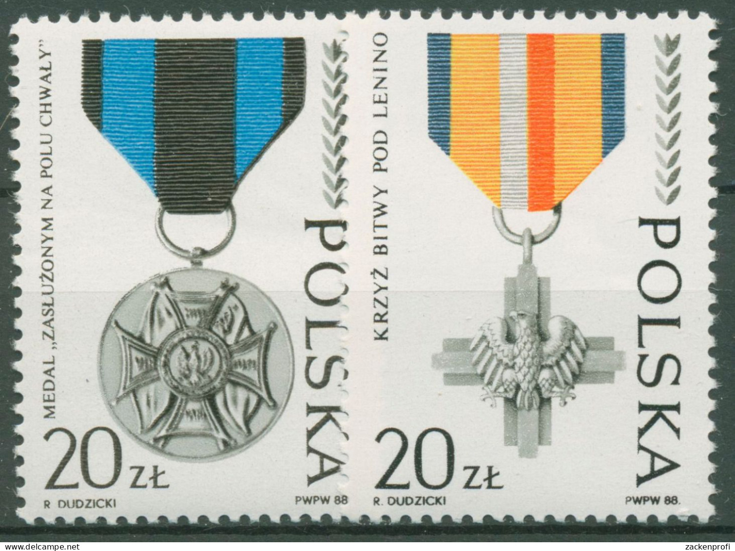 Polen 1988 Volksarmee Orden Medaillen 3165/66 Postfrisch - Unused Stamps