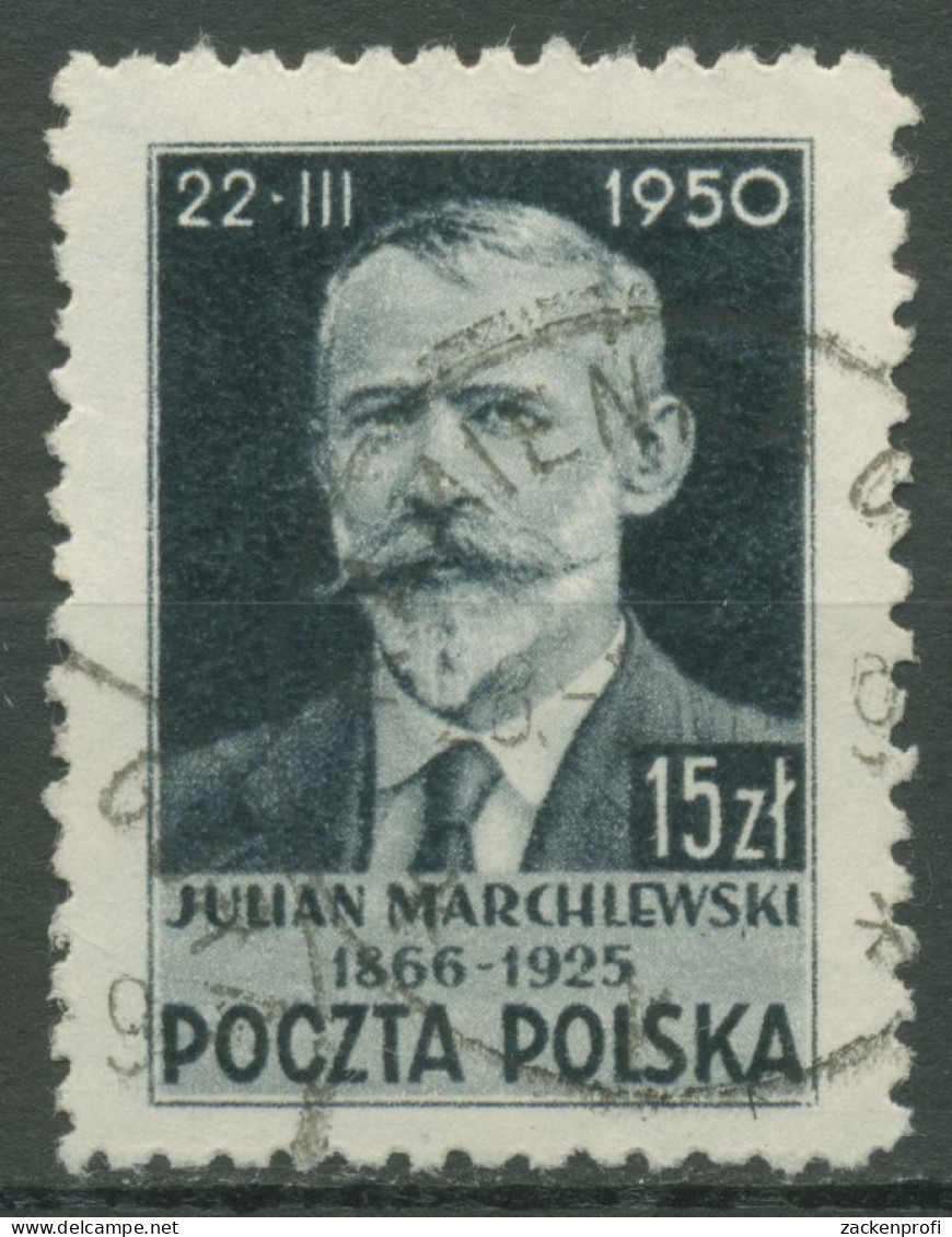 Polen 1950 Politiker Julian Marchlewski 546 Gestempelt - Oblitérés