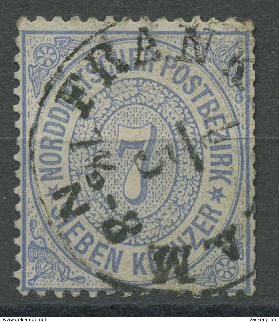 Norddeutscher Postbezirk NDP 1869 7 Kreuzer 22 Gestempelt, Zahnfehler - Afgestempeld