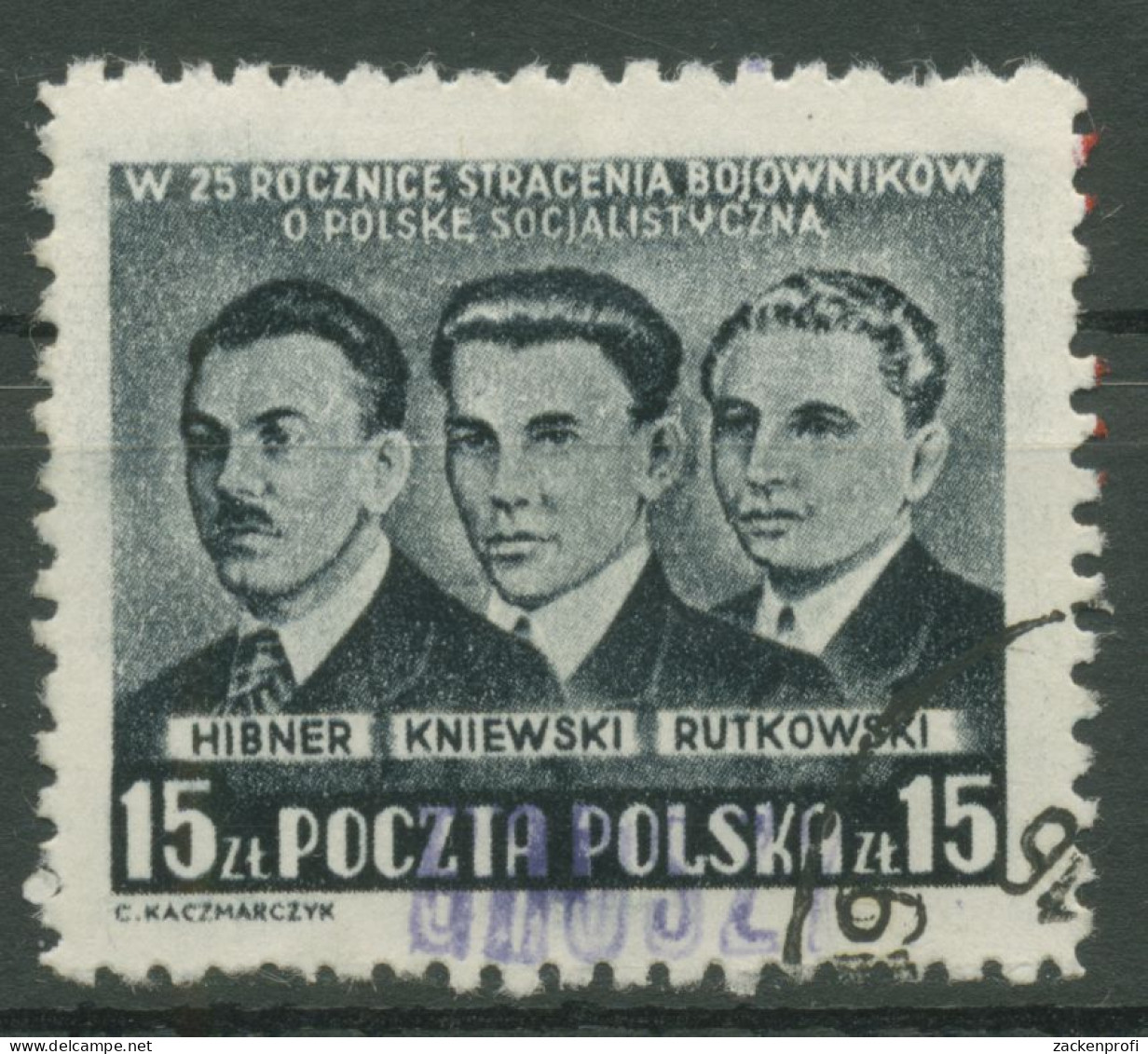 Polen 1950 Persönlichkeiten Kommunisten 563 Mit Aufdruck 666 Gestempelt, Hinweis - Used Stamps