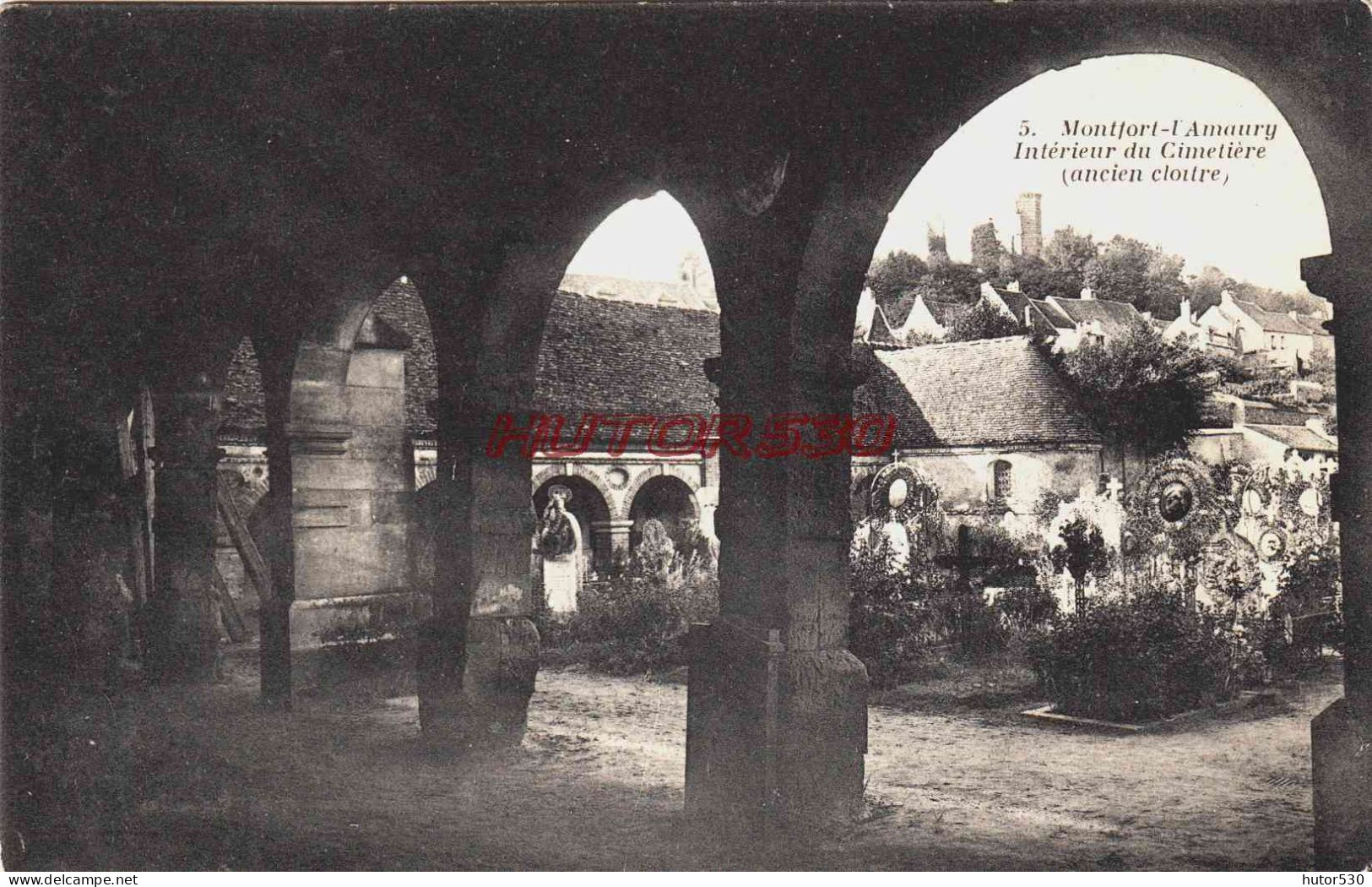 CPA MONTFORT L'AMAURY - YVELINES - INTERIEUR DU CIMETIERE - Montfort L'Amaury