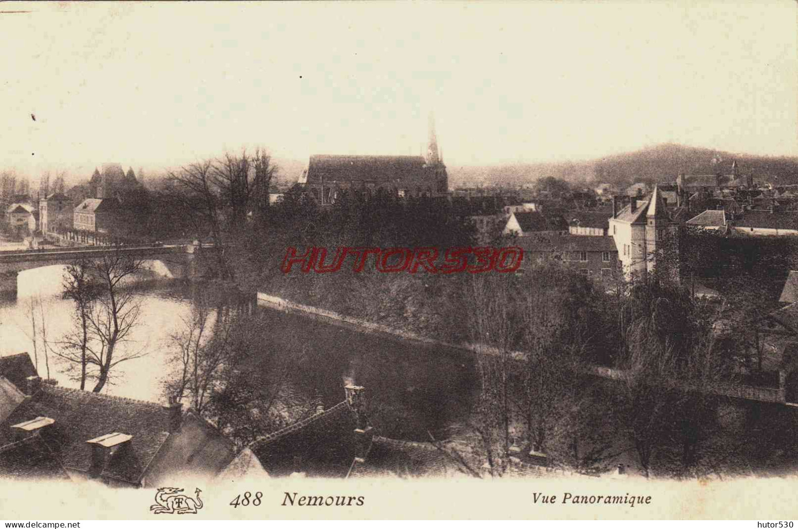 CPA NEMOURS - SEINE ET MARNE - VUE PANORAMIQUE - Nemours