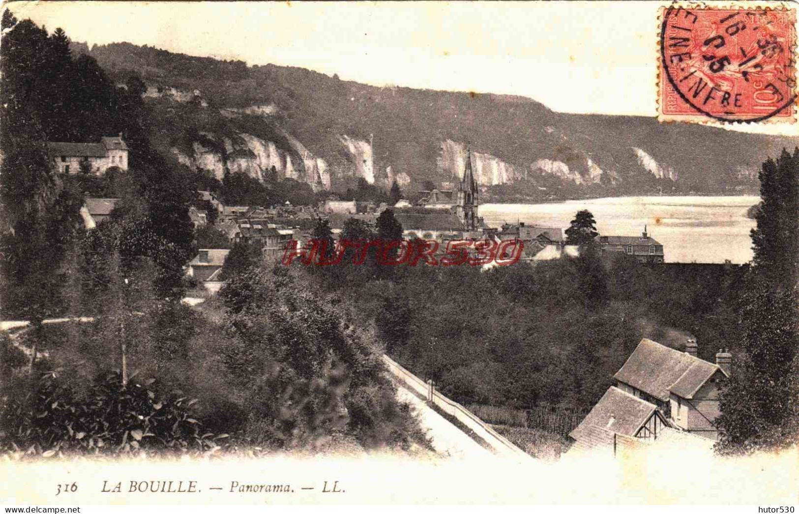 CPA LA BOUILLE - SEINE MARITIME - PANORAMA - La Bouille