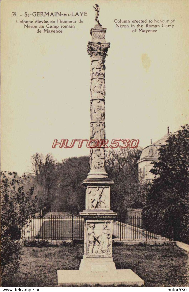 CPA SAINT GERMAIN EN LAYE - YVELINES - COLONNE DE NERON - St. Germain En Laye (Château)