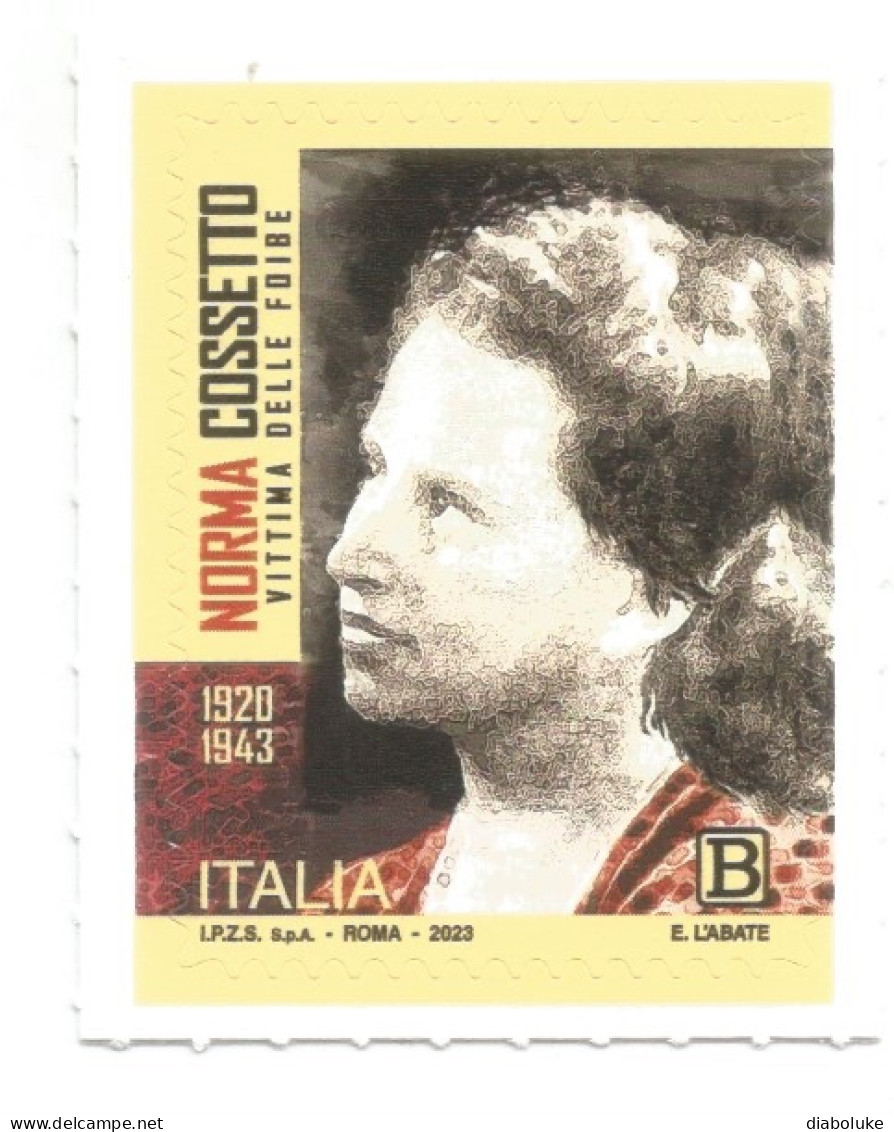 (REPUBBLICA ITALIANA) 2023, NORMA COSSETTO, VITTIMA DELLE FOIBE - Francobollo Nuovo MNH - 2021-...: Nieuw/plakker