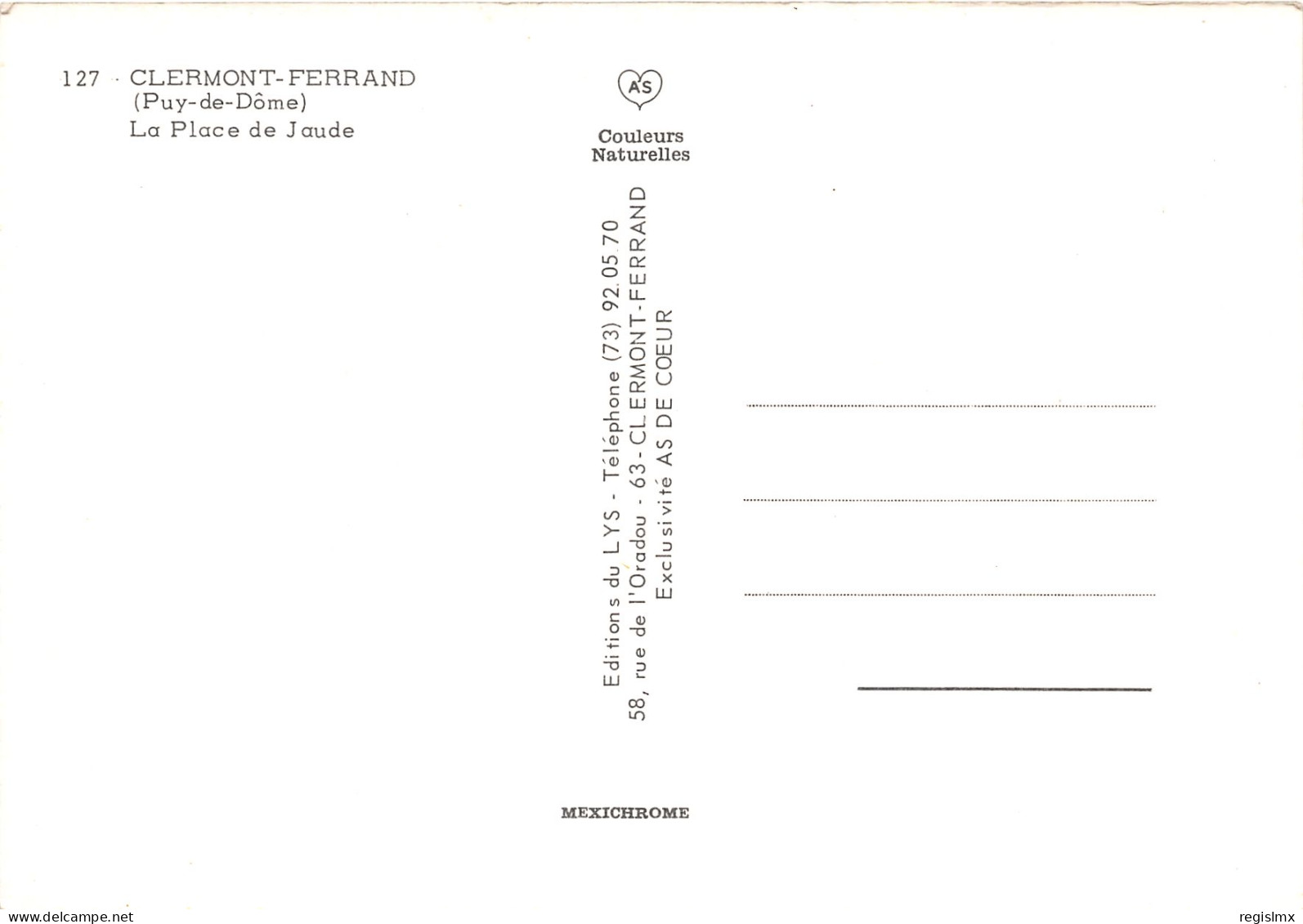 63-CLERMONT FERRAND-N°1022-A/0151 - Clermont Ferrand
