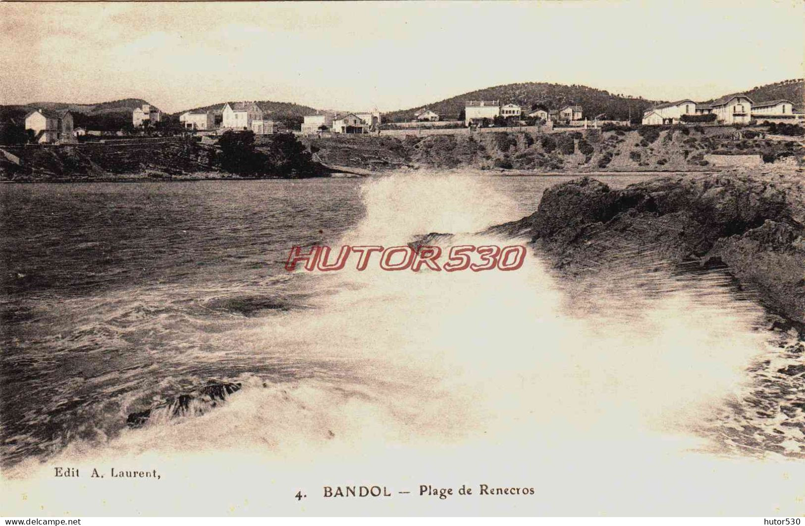 CPA BANDOL - VAR - PLAGE DE RENECROS - Bandol