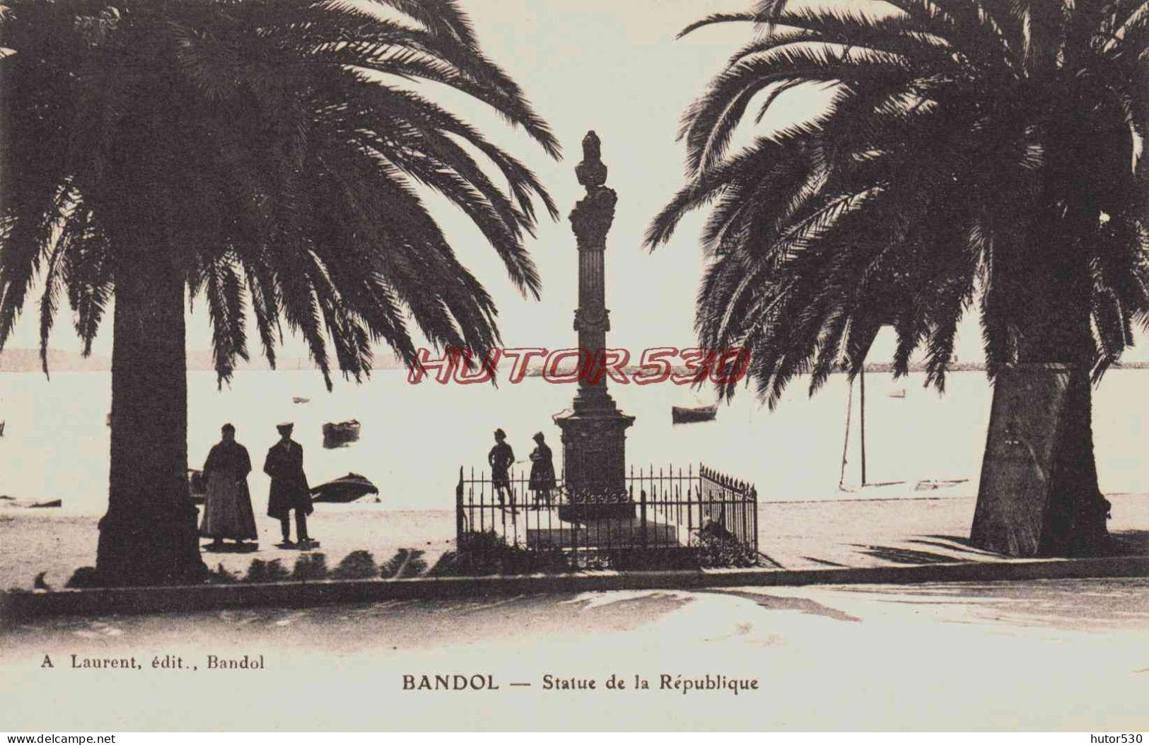 CPA BANDOL - VAR - STATUE DE LA REPUBLIQUE - Bandol
