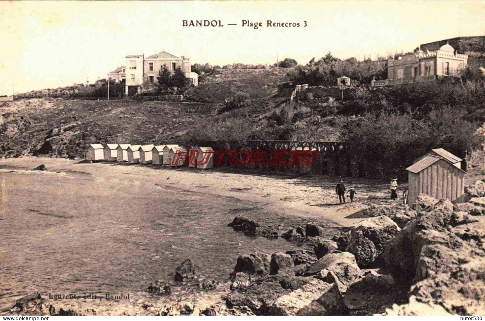 CPA BANDOL - VAR - PLAGE DE RENECROS - Bandol