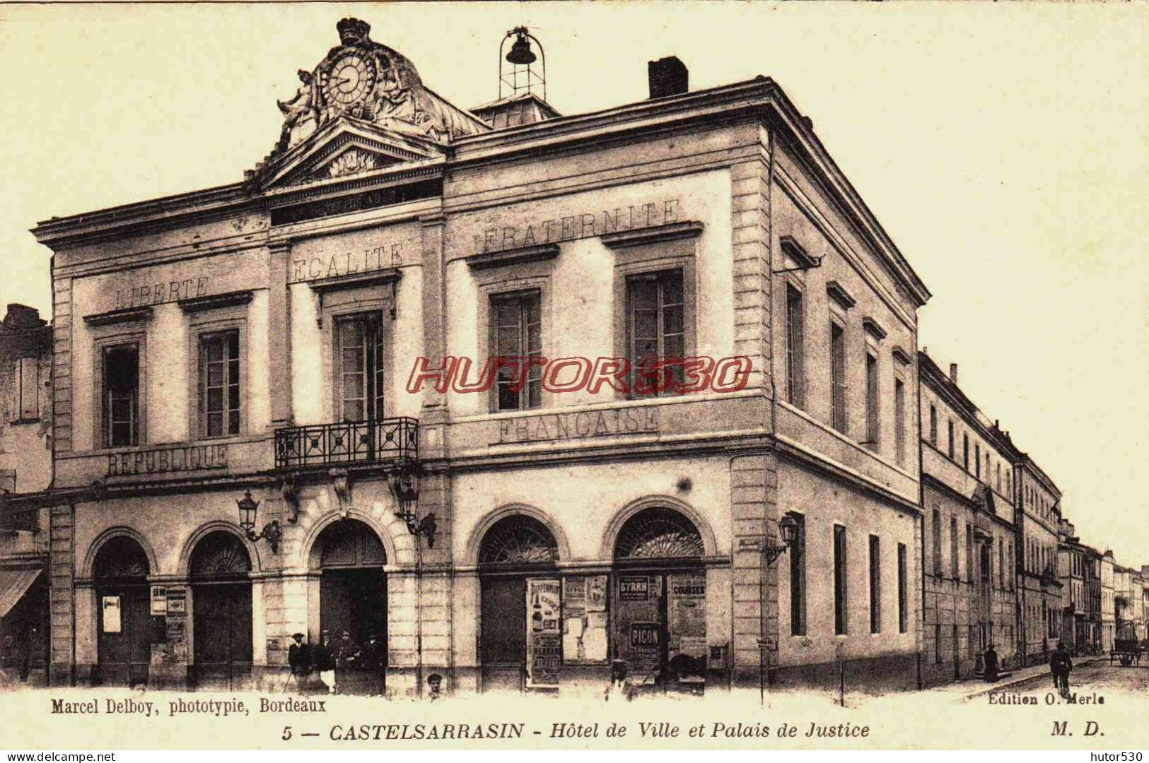 CPA CASTELSARRASIN - TARN ET GARONNE - HOTEL DE VILLE - Castelsarrasin