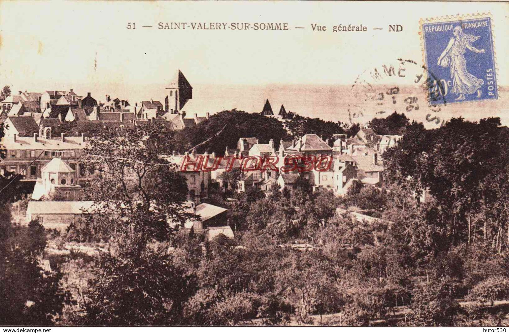 CPA SAINT VALERY SUR SOMME - SOMME - VUE GENERALE - Saint Valery Sur Somme