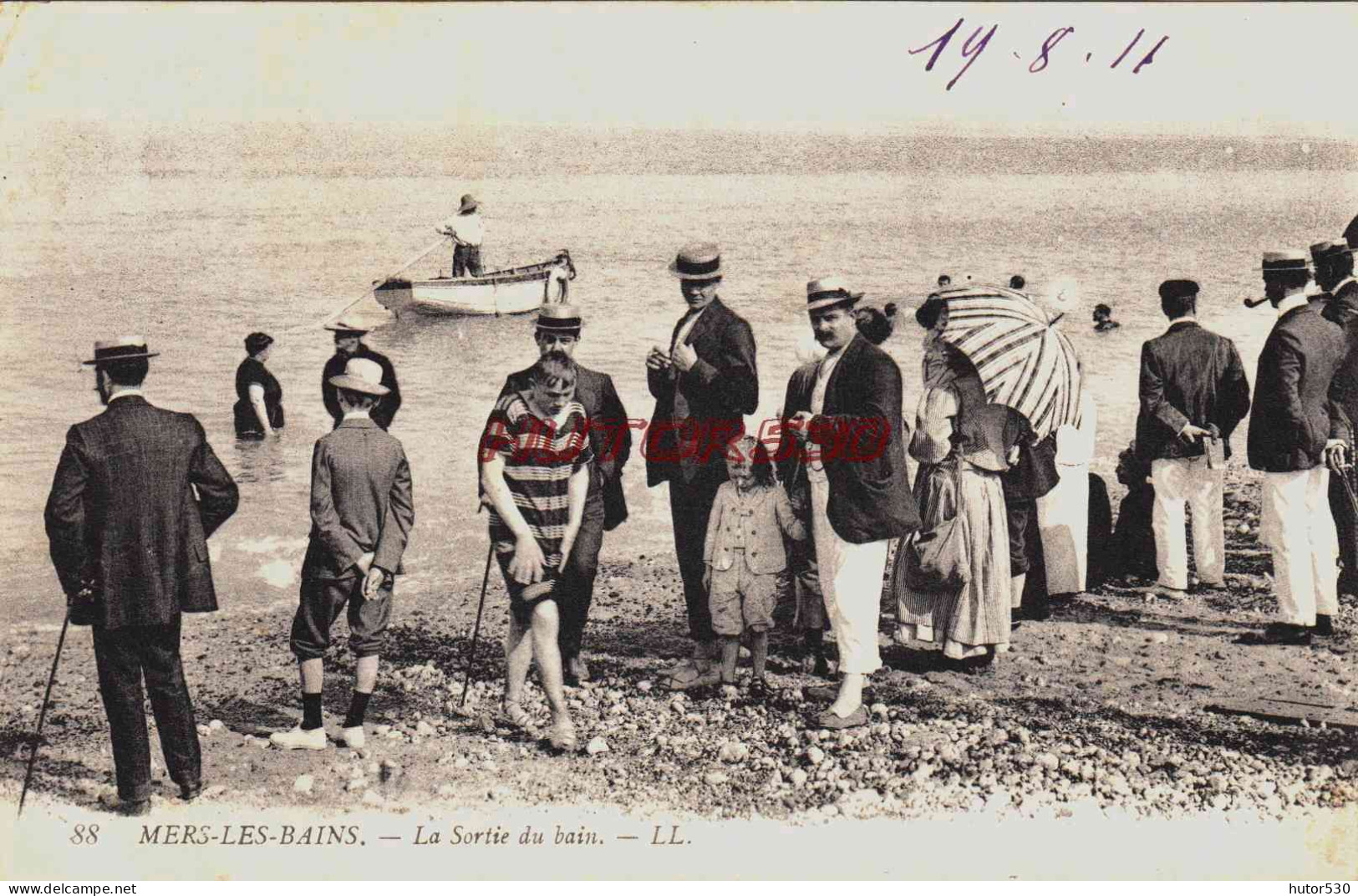 CPA MERS LES BAINS - SOMME - LA SORTIE DU BAIN - Mers Les Bains