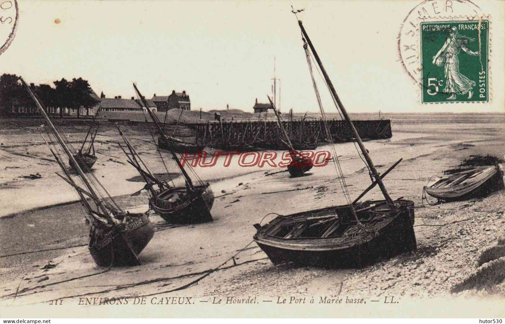 CPA LE HOURDEL - SOMME - LE PORT A MAREE BASSE - Le Hourdel