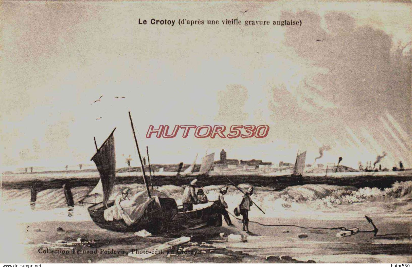 CPA LE CROTOY - SOMME - VIEILLE GRAVURE ANGLAISE - Le Crotoy