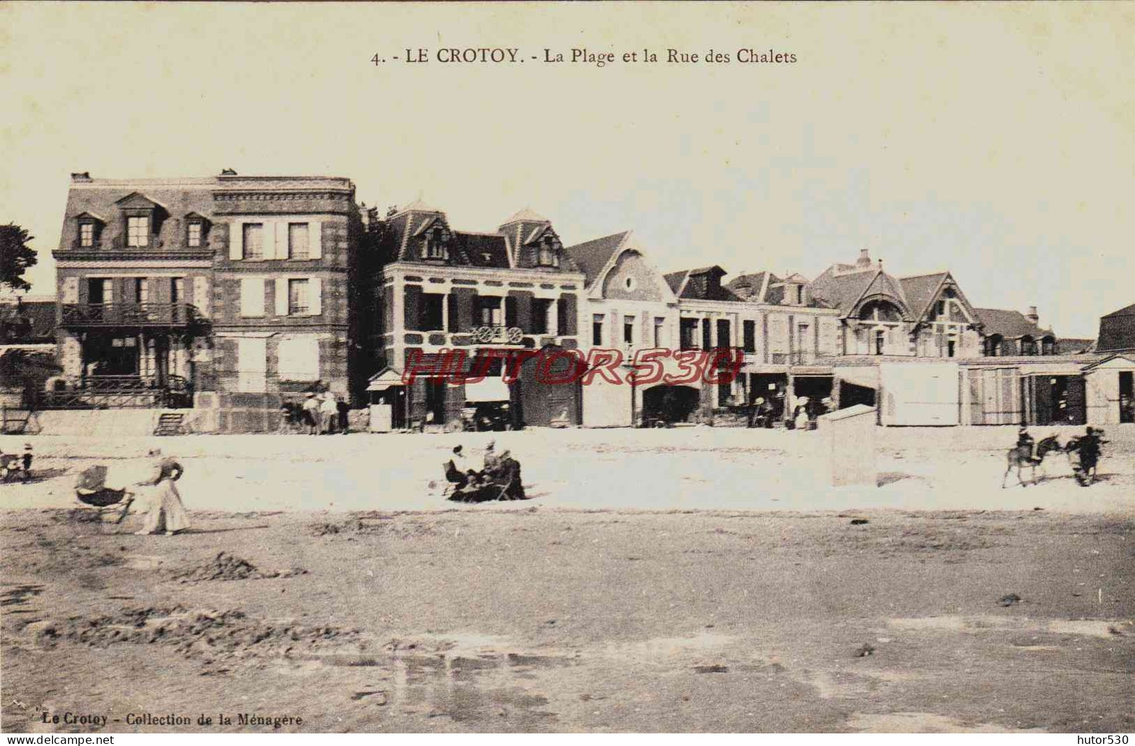 CPA LE CROTOY - SOMME - LA PLAGE ET LA RUE DES CHALETS - Le Crotoy