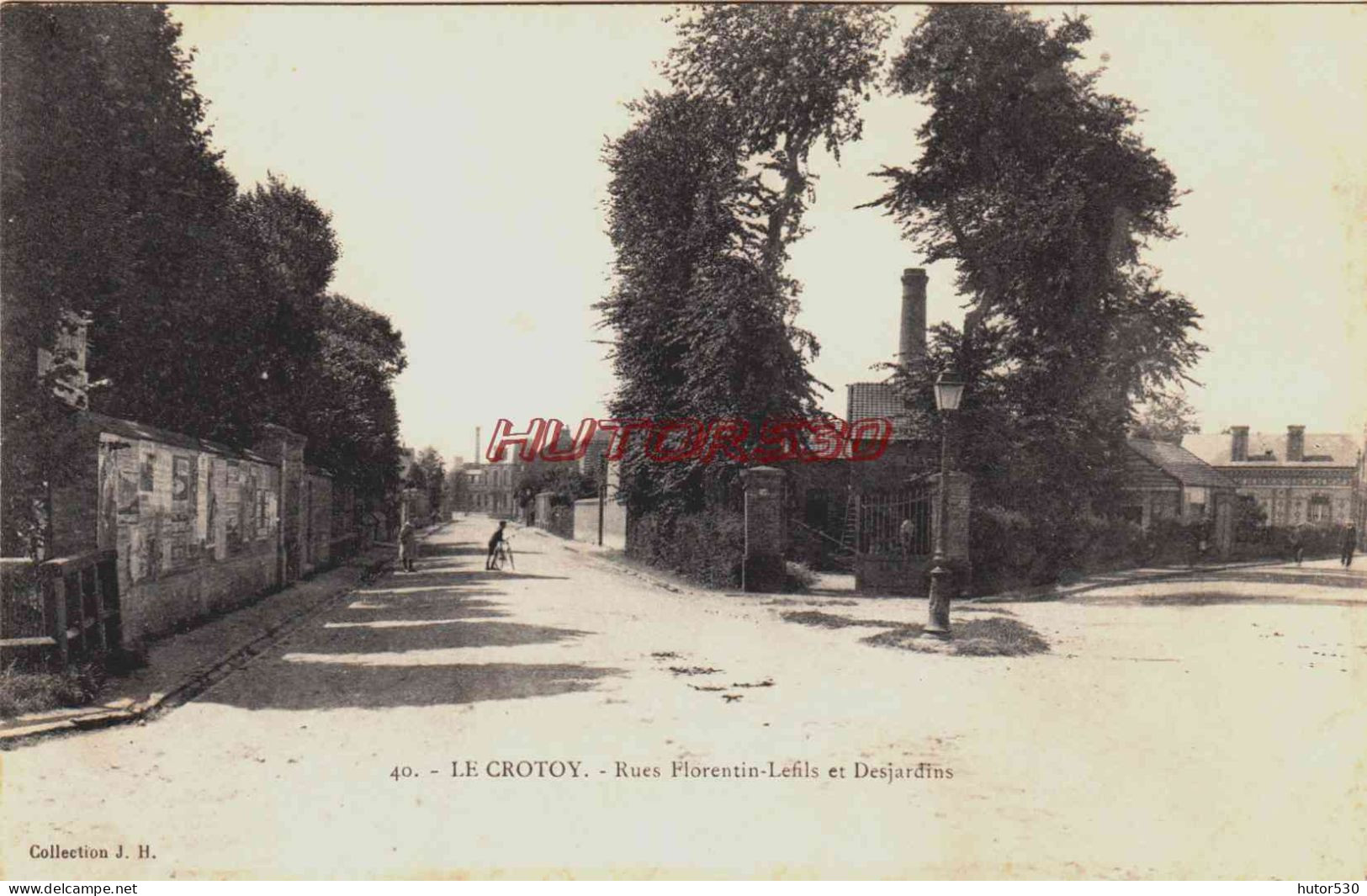 CPA LE CROTOY - SOMME - RUES FLORENTIN LEFILS ET DESJARDINS - Le Crotoy