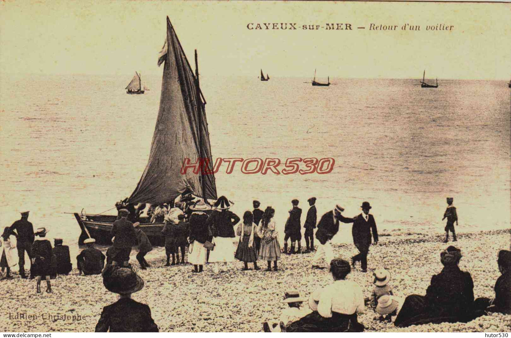 CPA CAYEUX SUR MER - SOMME - RETOUR D'UN VOILIER - Cayeux Sur Mer