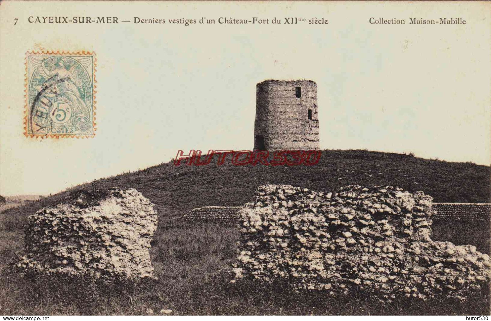 CPA CAYEUX SUR MER - SOMME - VESTIGES D'UN CHATEAU FORT - Cayeux Sur Mer