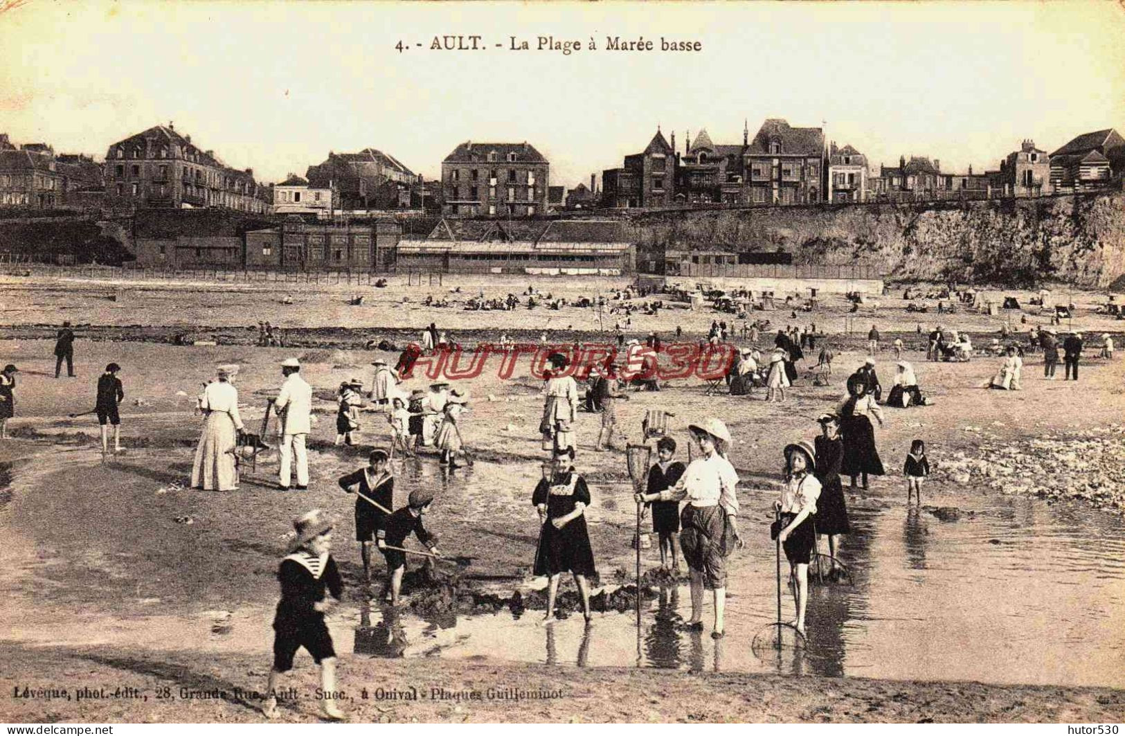 CPA AULT - SOMME - LA PLAGE A MAREE BASSE - Ault