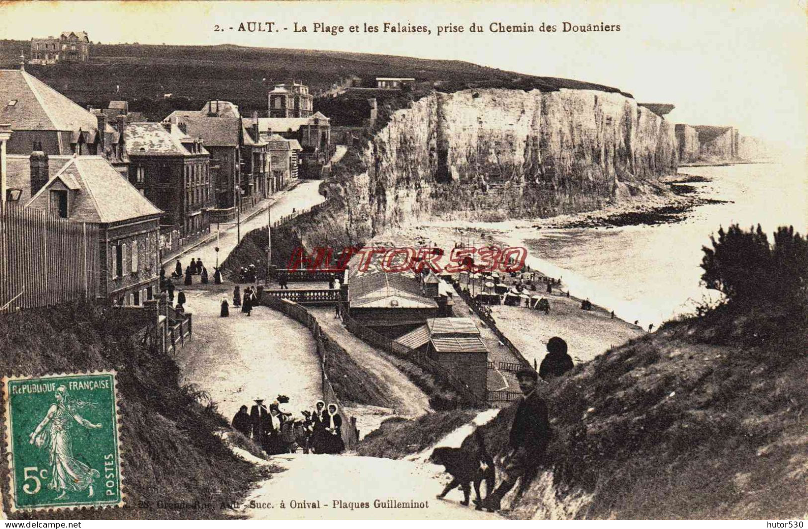 CPA AULT - SOMME - CHEMIN DES DOUANIERS - LA PLAGE - Ault