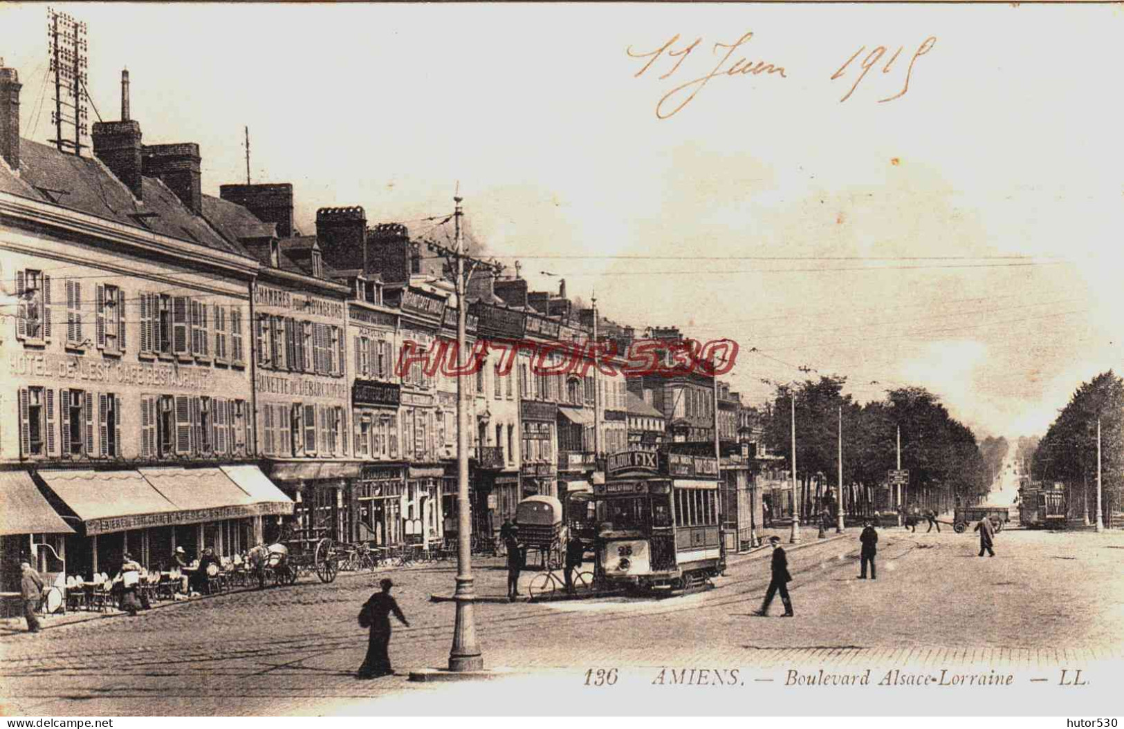 CPA AMIENS - SOMME - LE BOULEVARD ALSACE LORRAINE - TRAMWAY  - Amiens