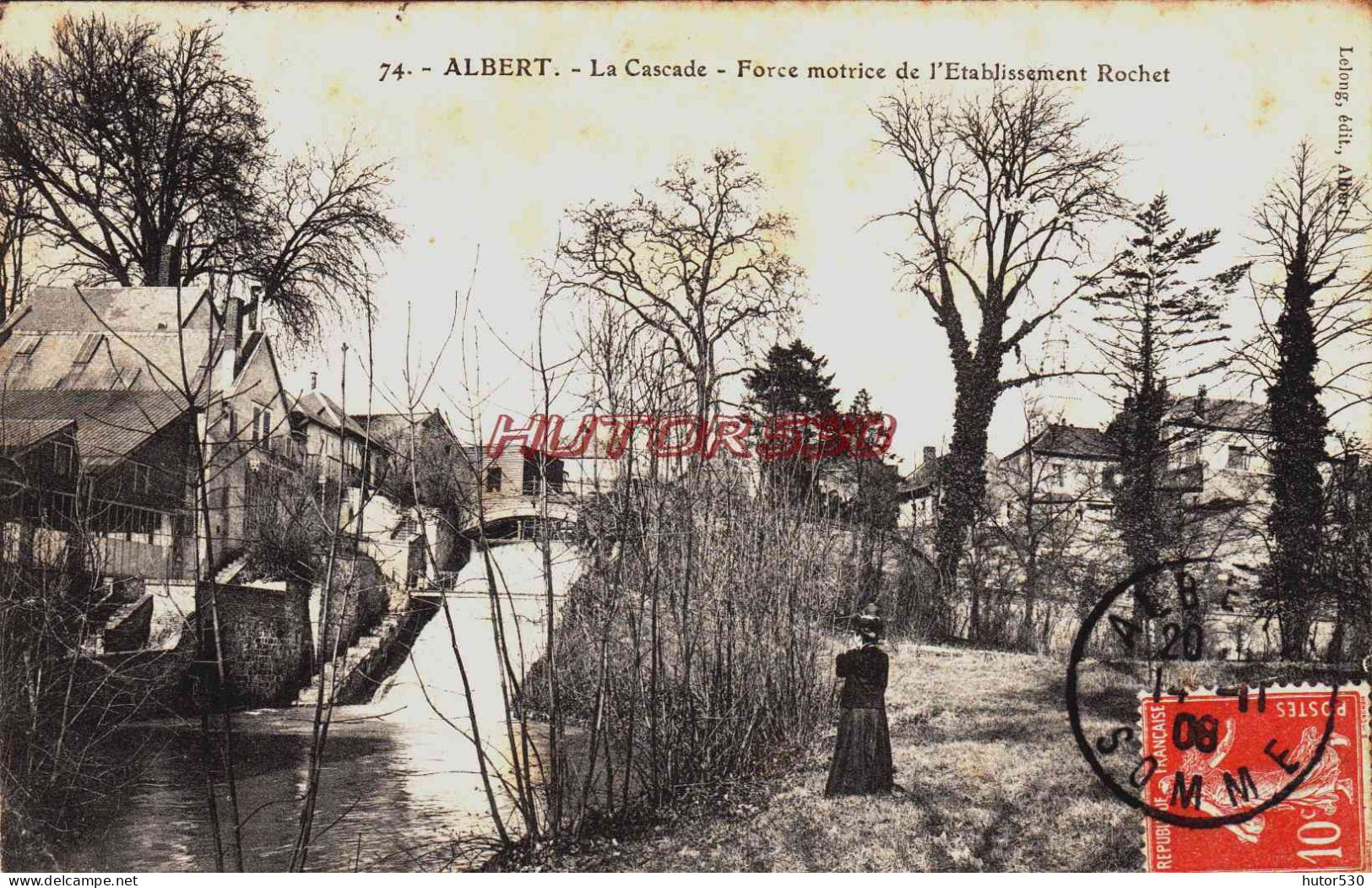 CPA ALBERT - SOMME - LA CASCADE FORCE MOTRICE DE L'ETABLISSEMENT ROCHET - Albert