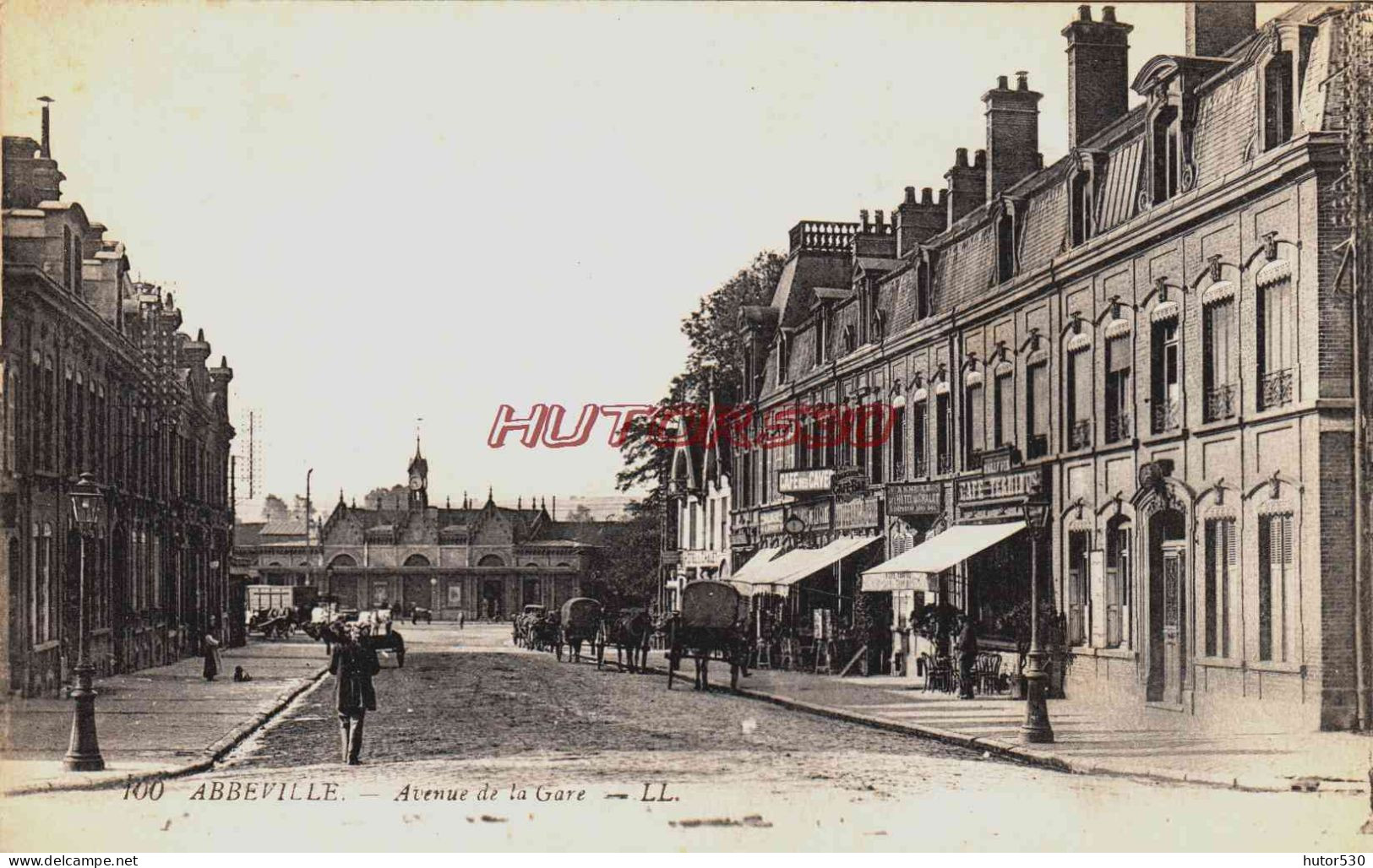 CPA ABBEVILLE - SOMME - AVENUE DE LA GARE - Abbeville