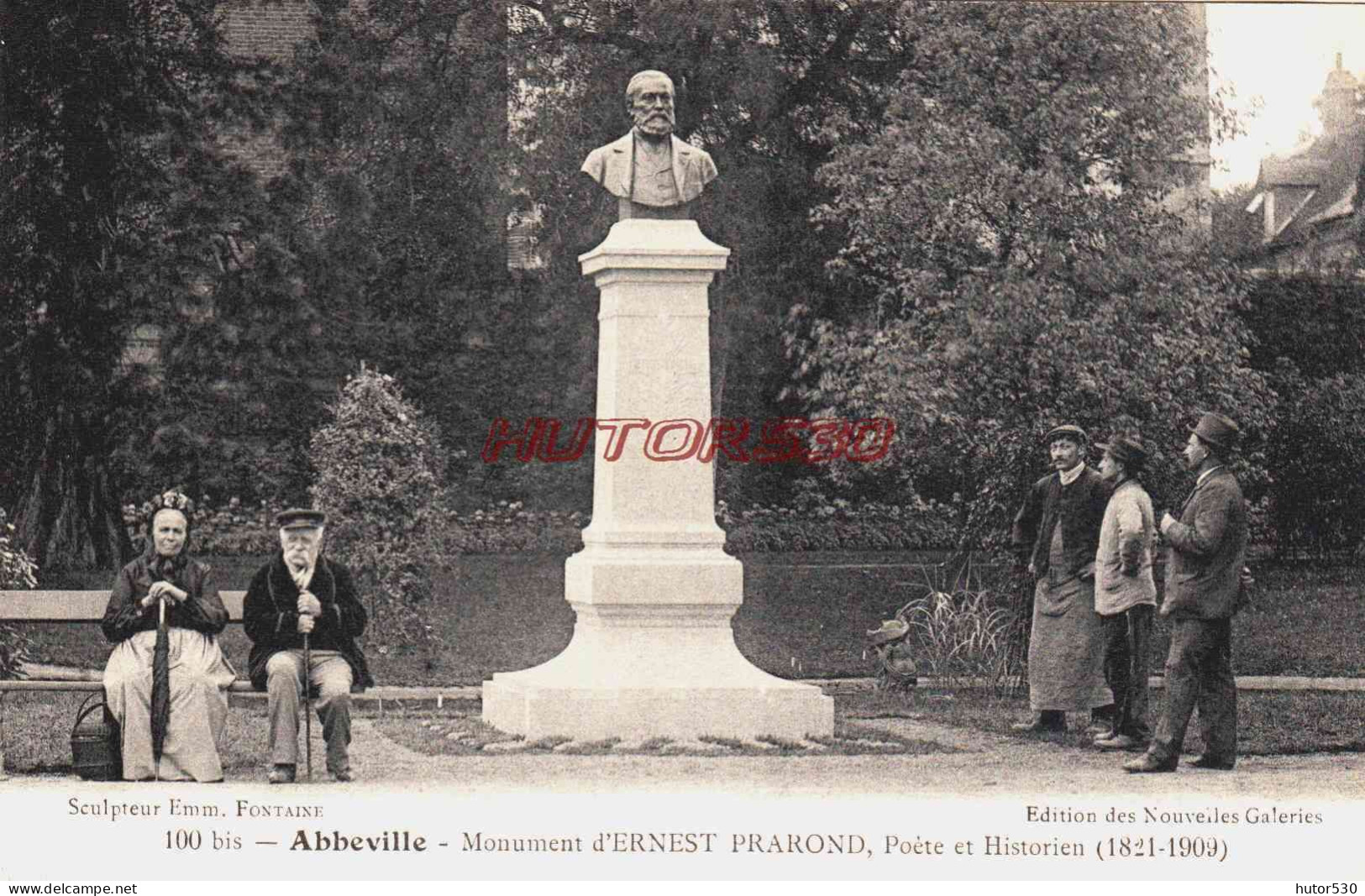 CPA ABBEVILLE - SOMME - MONUMENT D'ERNEST PRAROND - Abbeville