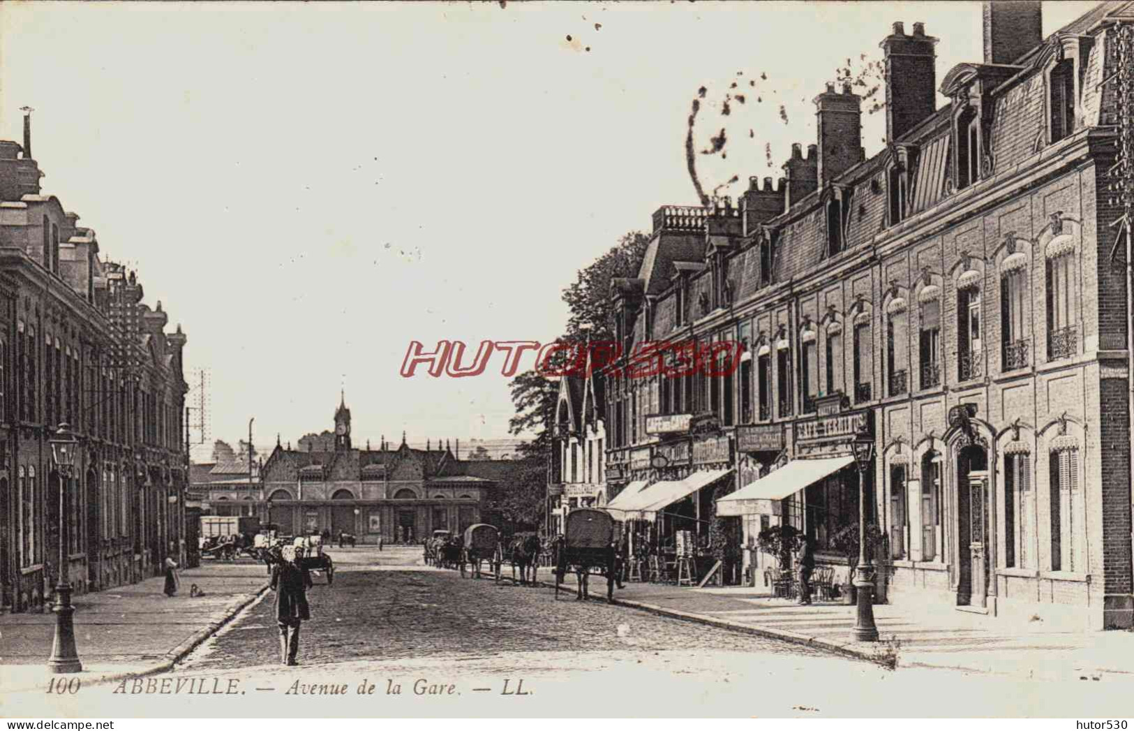 CPA ABBEVILLE - SOMME - AVENUE DE LA GARE - Abbeville