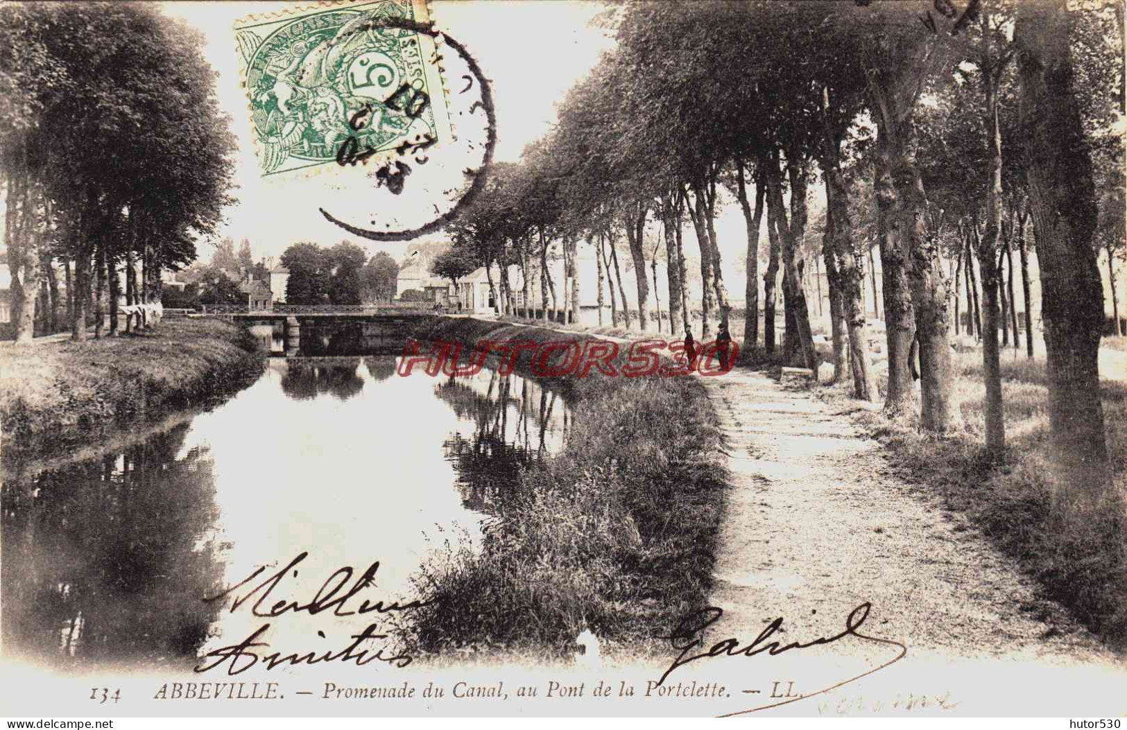 CPA ABBEVILLE - SOMME - PROMENADE DU CANAL - Abbeville