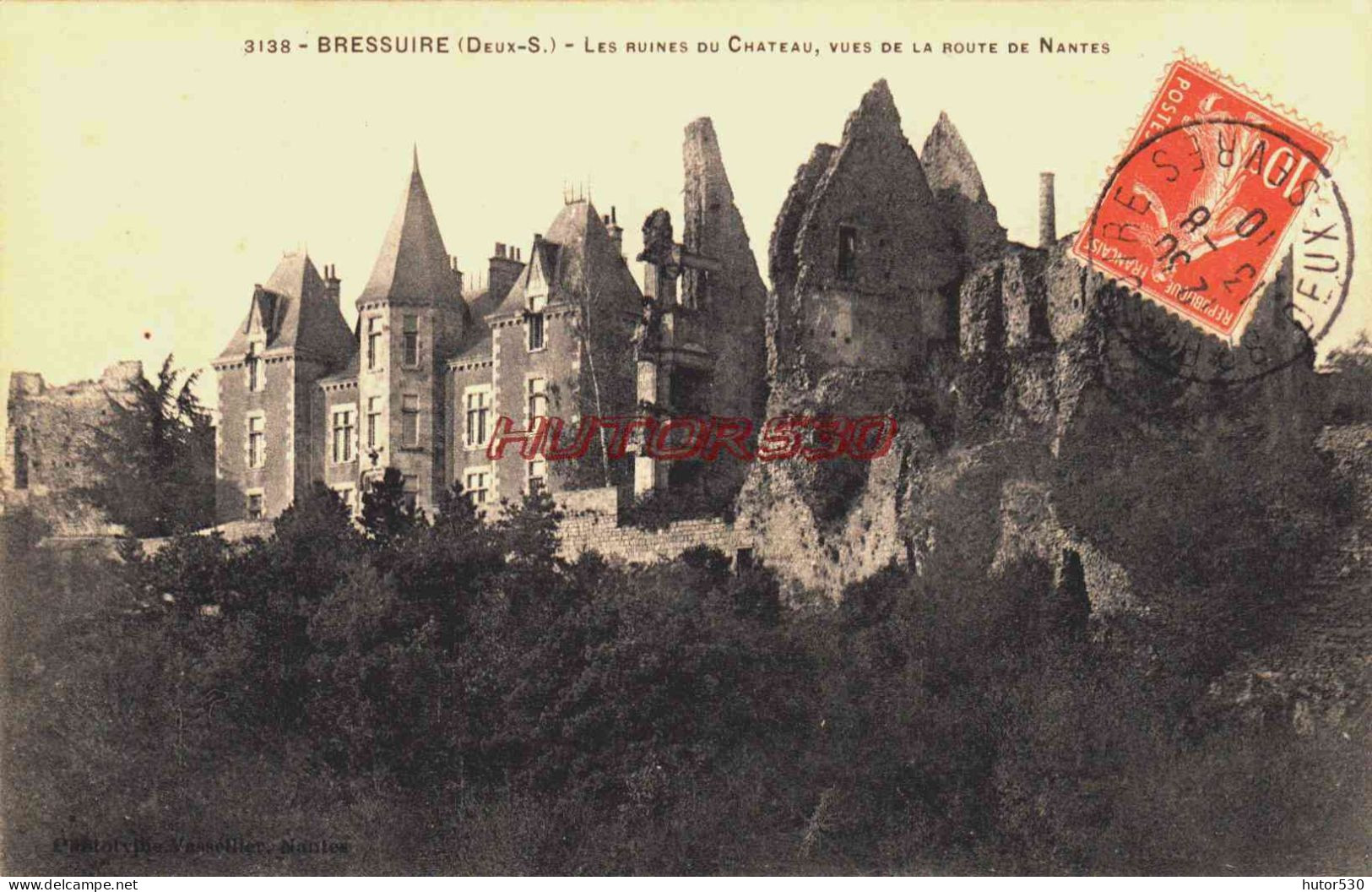 CPA BRESSUIRE - DEUX SEVRES - LES RUINES DU CHATEAU - Bressuire