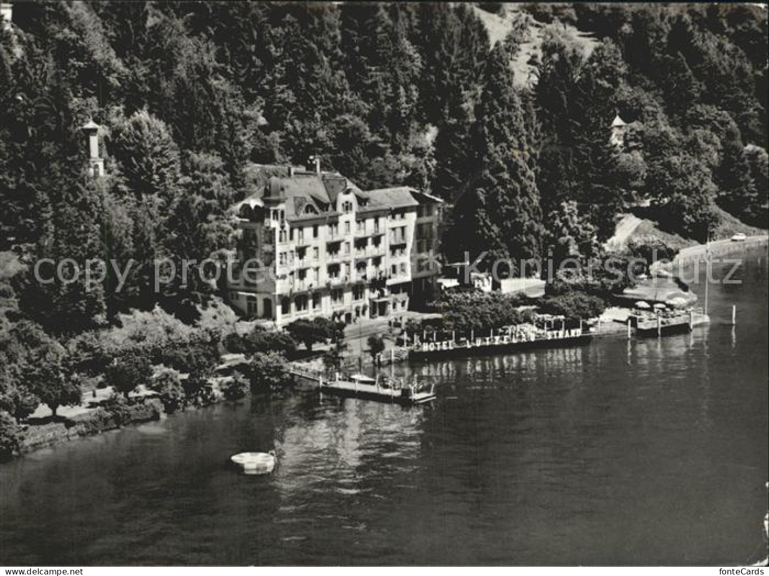 12298330 Weggis Vierwaldstaettersee Strandhotel Luetzelau Fliegeraufnahme Weggis - Other & Unclassified