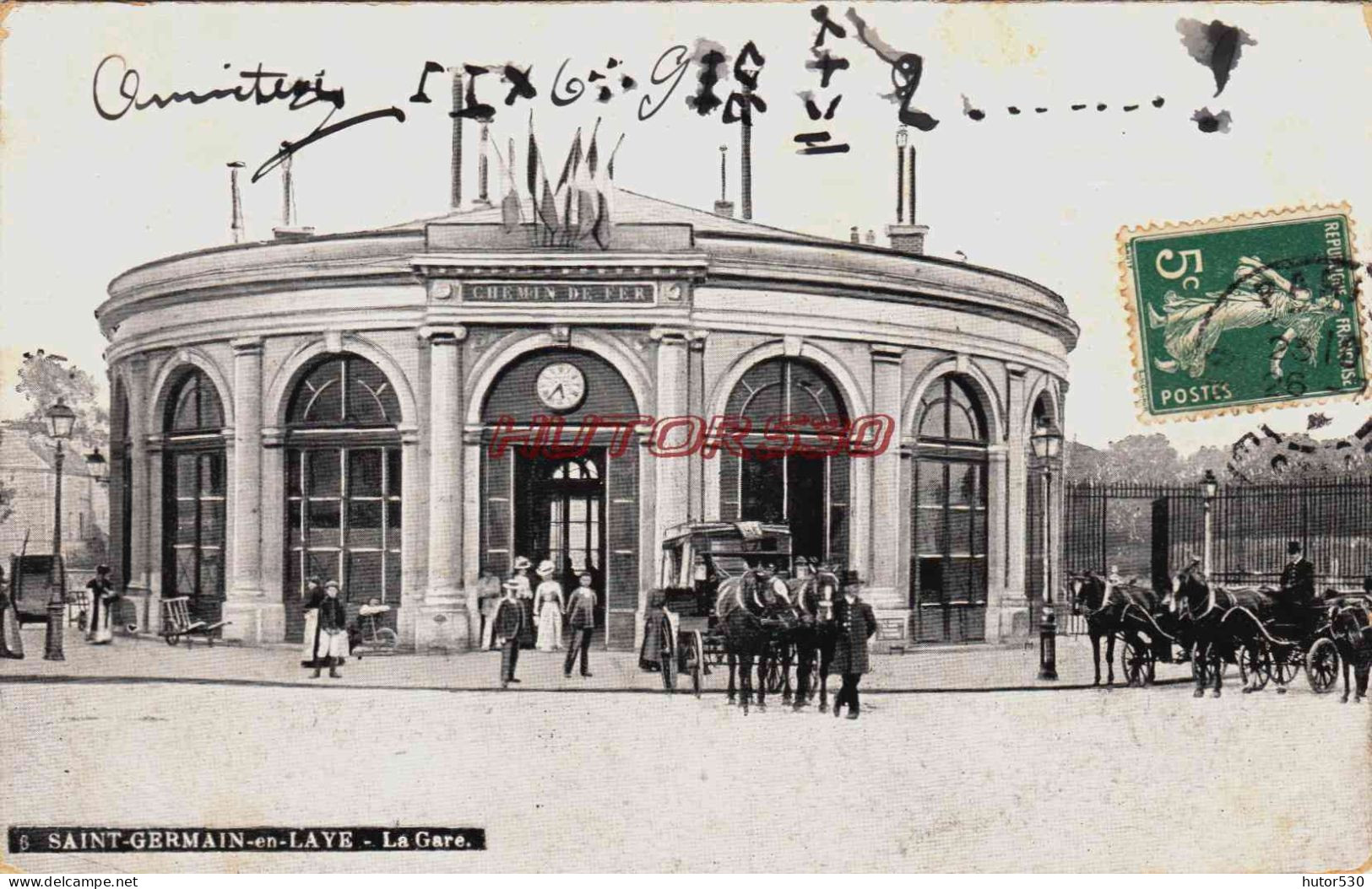 CPA SAINT GERMAIN EN LAYE - YVELINES - LA GARE - ATTELAGES - St. Germain En Laye (Château)