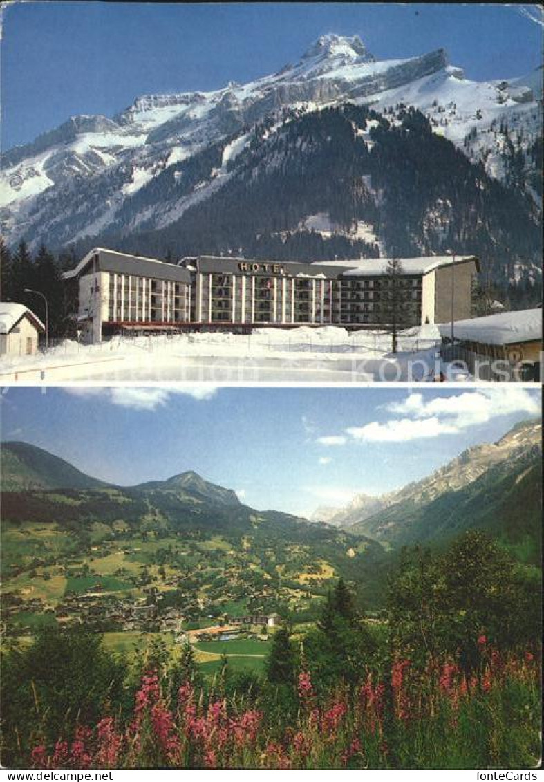 12297334 Les Diablerets Hotel Eurotel Im Winter Alpen Sommerpanorama Les Diabler - Other & Unclassified