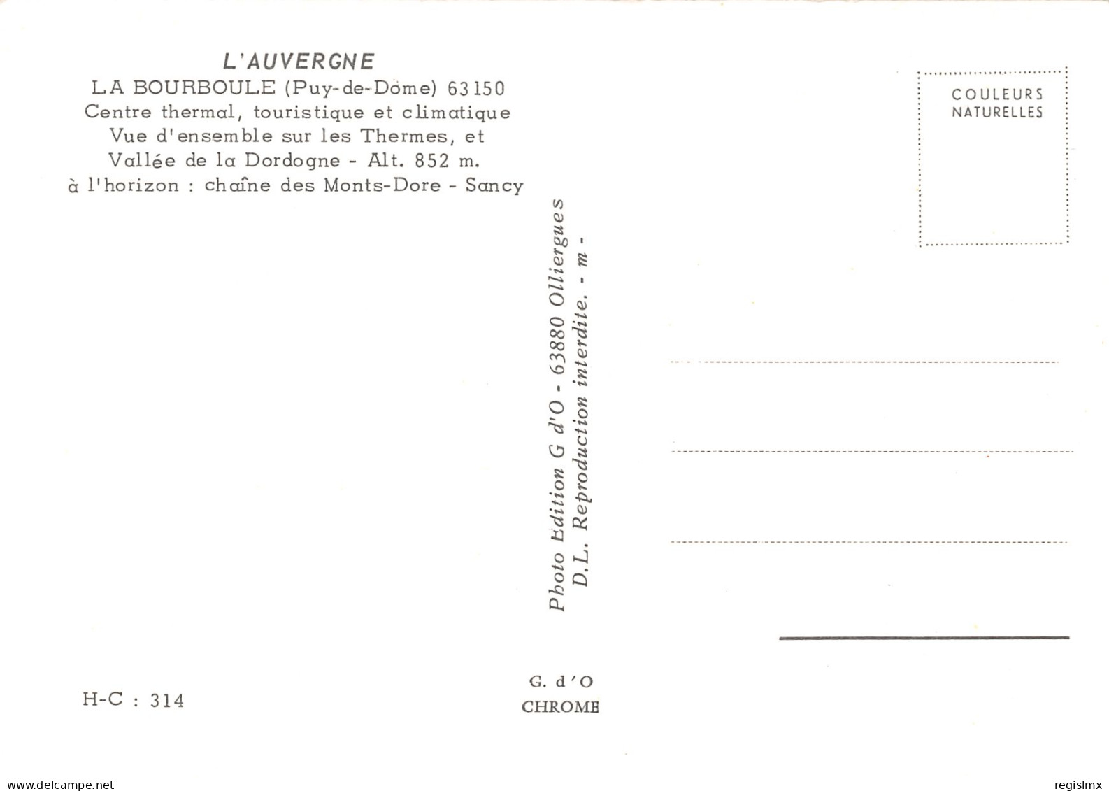 63-LA BOURBOULE-N°1022-B/0105 - La Bourboule