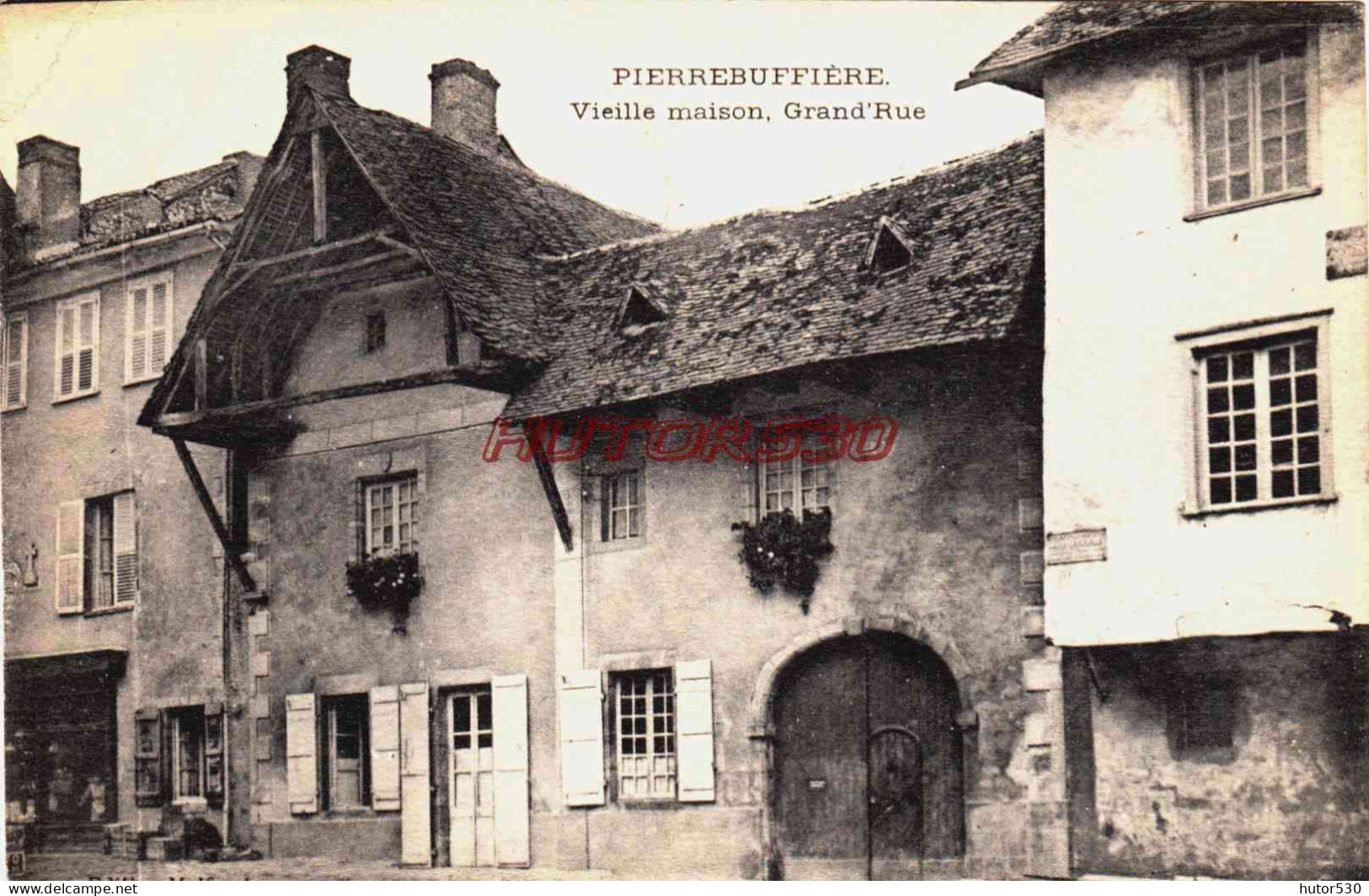 CPA PIERREBUFFIERE - HAUTE VIENNE - VIEILLES MAISONS GRAND RUE - Sonstige & Ohne Zuordnung