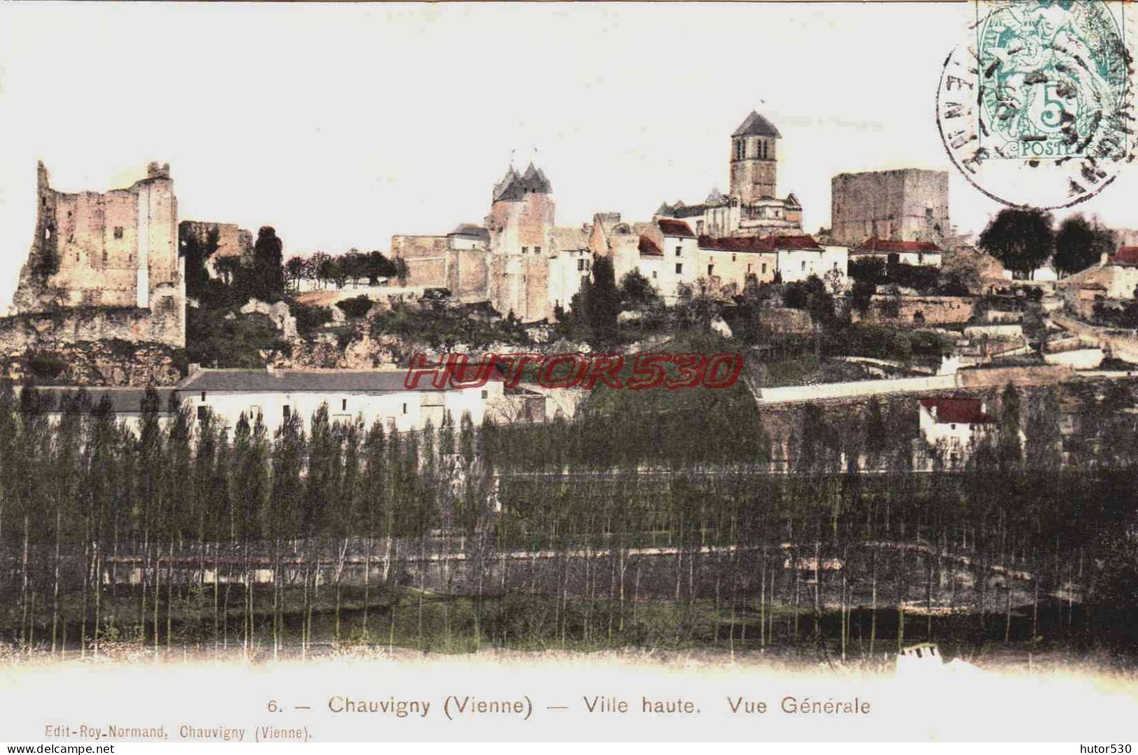 CPA CHAUVIGNY - VIENNE - VUE GENERALE - Chauvigny