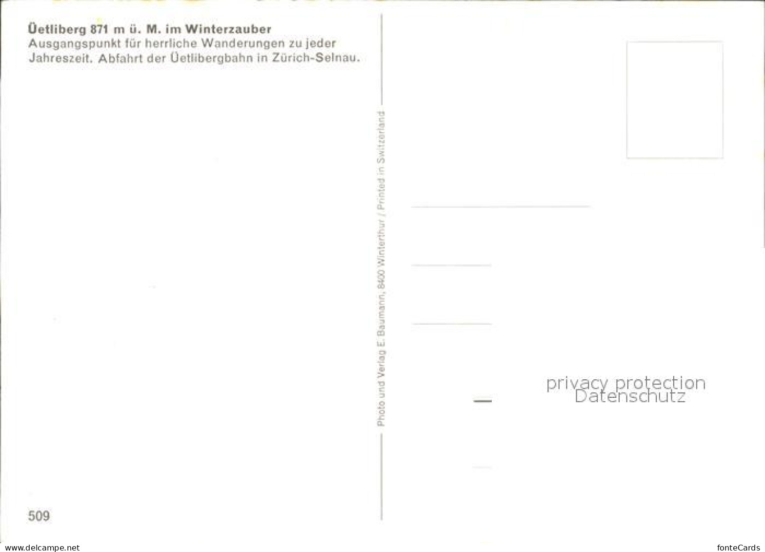 12296960 Uetliberg ZH Im Winterzauber Eisenbahn Wagon Briefkasten Uetliberg ZH - Other & Unclassified