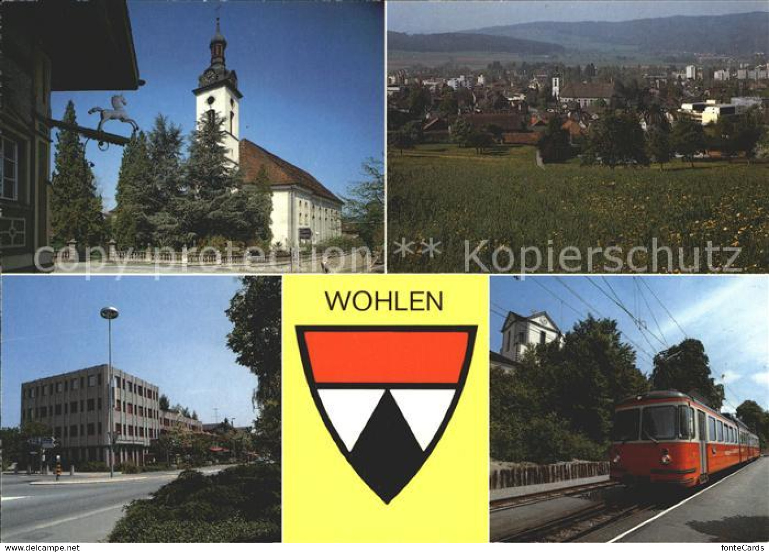 12296902 Wohlen AG Teilansichten Kirche Eisenbahn Wappen Wohlen AG - Other & Unclassified