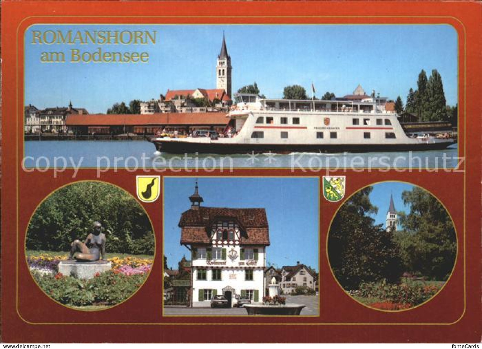 12296820 Romanshorn TG Bodensee Faehre Skulptur Park Kirchturm Restaurant Zum Sc - Autres & Non Classés